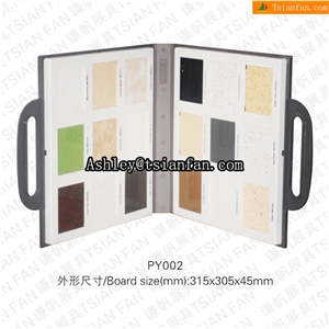 PY002 Plastic Sample Book,plastic Display Book, Stone Sample Book