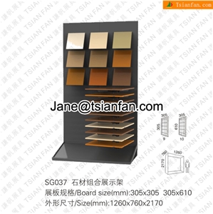 Sg037 Fossil Stone Tile Display Rack