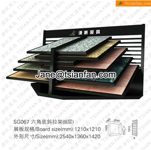 SG067 Beige Marble Slab Display Rack