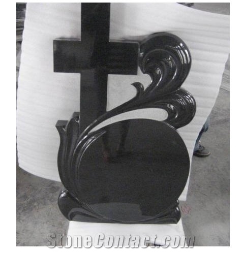 China Black Granite Tombstone, Shanxi Black Granite Tombstone