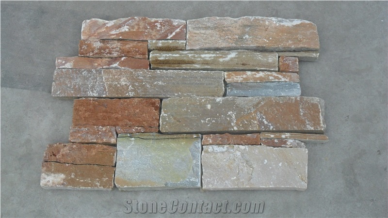 Beige Slate Cultured Stone-Cement Based Ledge Stone Panel, P014 Beige Slate Cultured Stone