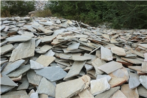 China White-gold Quartzite Random Slate Slabs & Tiles, China Beige Slate