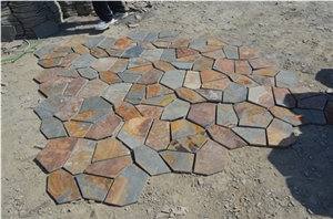 Copper Rust Slate Flagging Tiles