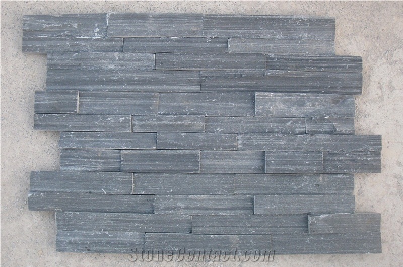 Landscape Stone-black Slate-6x24 Natural Ledger Panel
