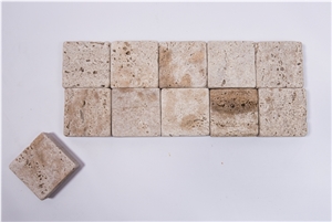 Armenia Beige Travertine Tumbled Tiles
