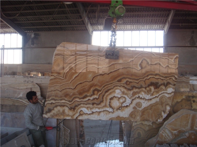 Iran Honey Onyx Slabs, Onice Alabastro Onyx