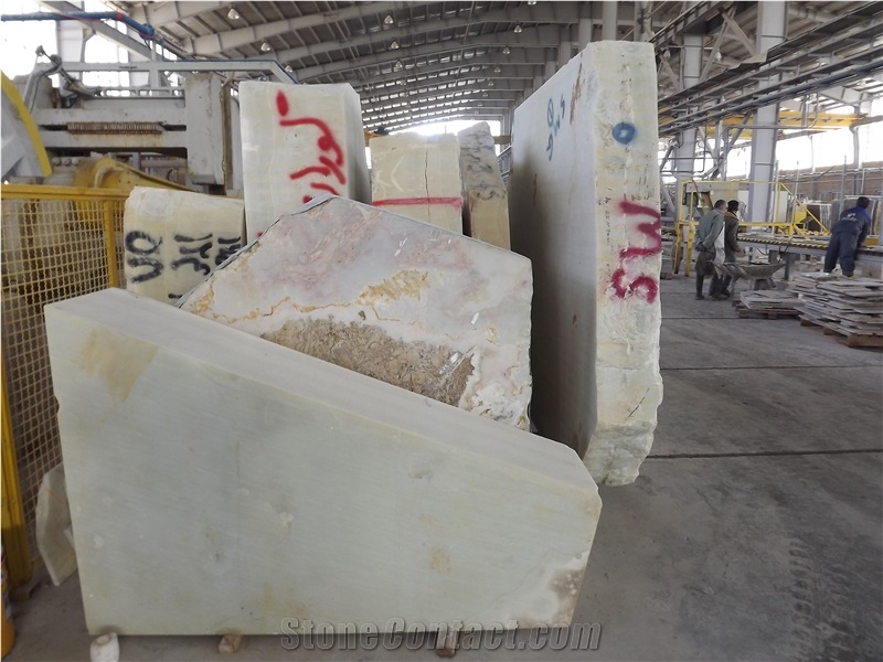 Iran Pure White Onyx Blocks