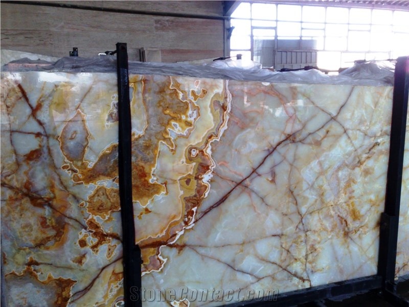 Iran White Onyx Slabs & Tiles, Polished Onyx Floor Covering Tiles, Walling Tiles