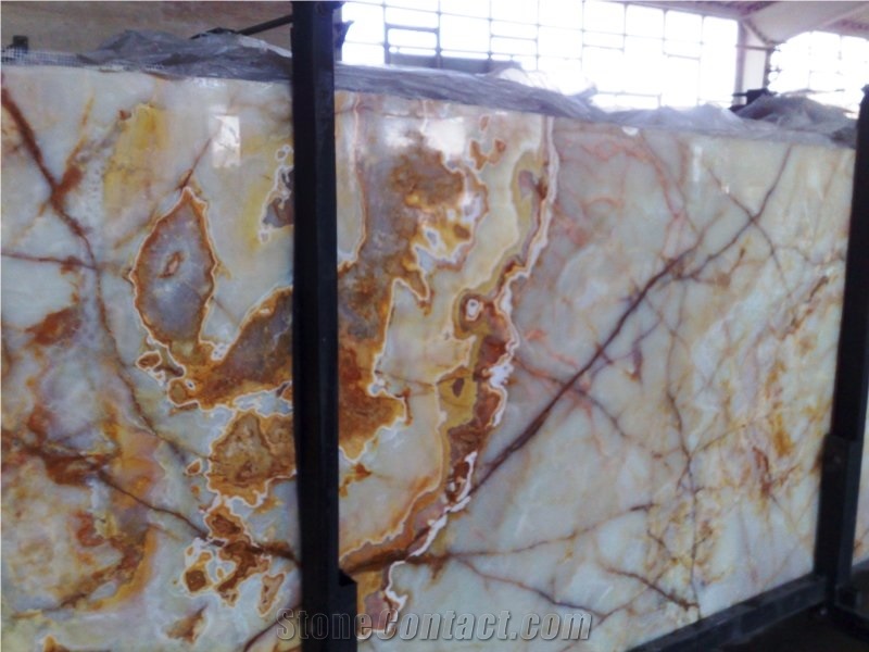 Iran White Onyx Slabs & Tiles, Polished Onyx Floor Covering Tiles, Walling Tiles