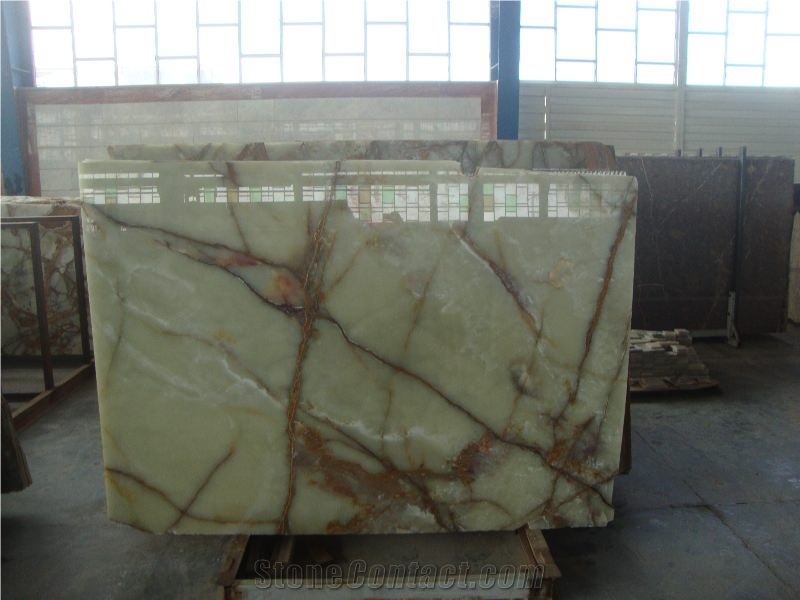Iran Green Onyx Slabs & Tiles, Polished Green Onyx Floor Tiles, Wall Tiles