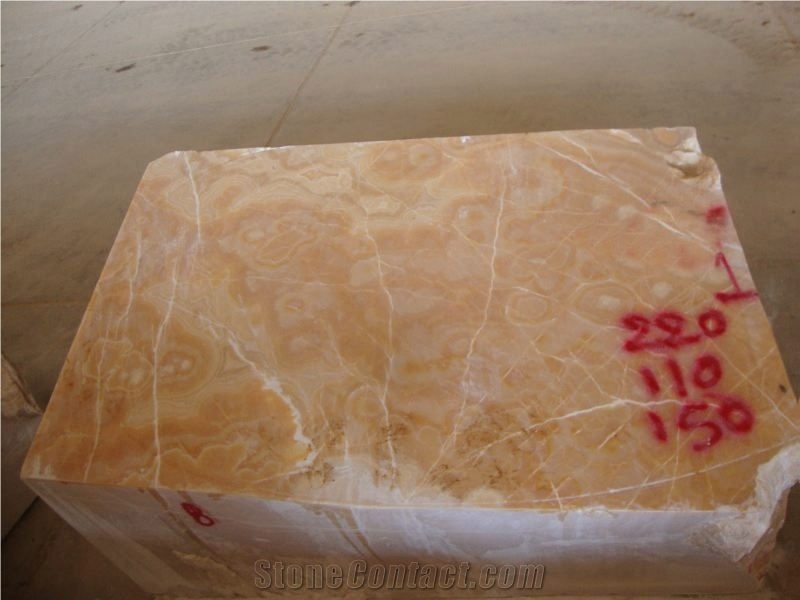 Orange Onyx Block, Iran Yellow Onyx