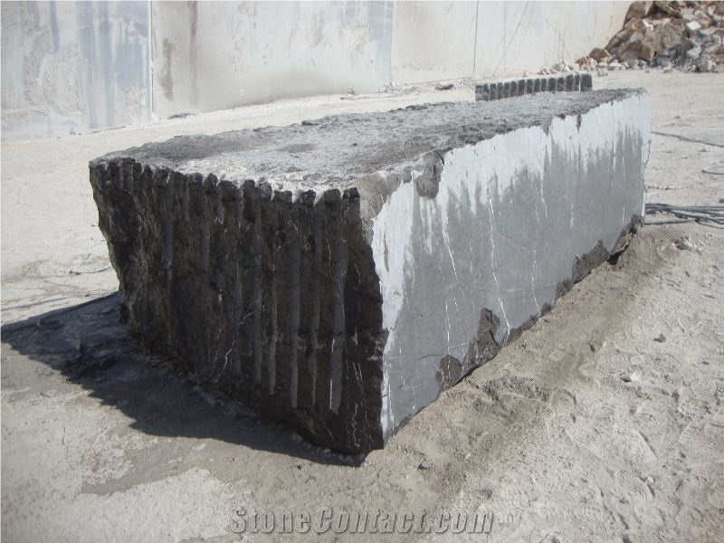 Pietra Gray Marble, Black Marble Block