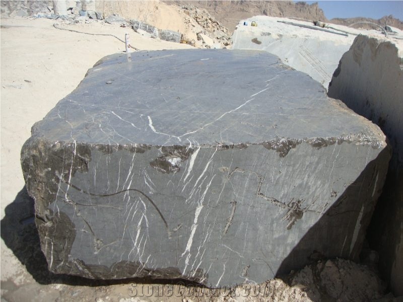 Pietra Gray Marble, Black Marble Block