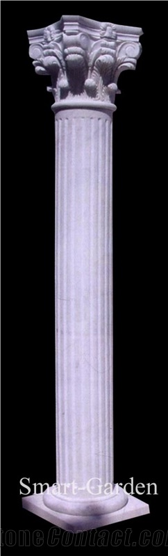 Marble Column and Pillars, White Marble Column