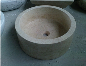 Golden Cream Marble Wash Bowl