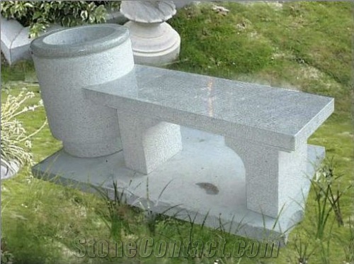 Grey Granite Bench, Custom Granite Bench&Chair, G603 Padong Light Grey Granite Bench