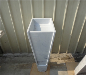 Hunan White Marble Washing Basin