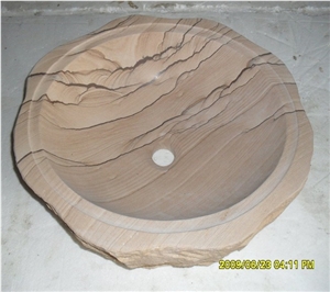 Indian Wooden Sandstone Basin