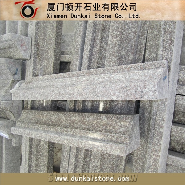 G664 Granite Building Stone, Pink Granite Window Sills, Doors