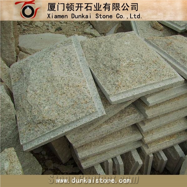 G682 Yellow Granite Splited Mushroom Stone for Walling