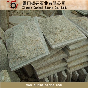 G682 Yellow Granite Splited Mushroom Stone for Walling