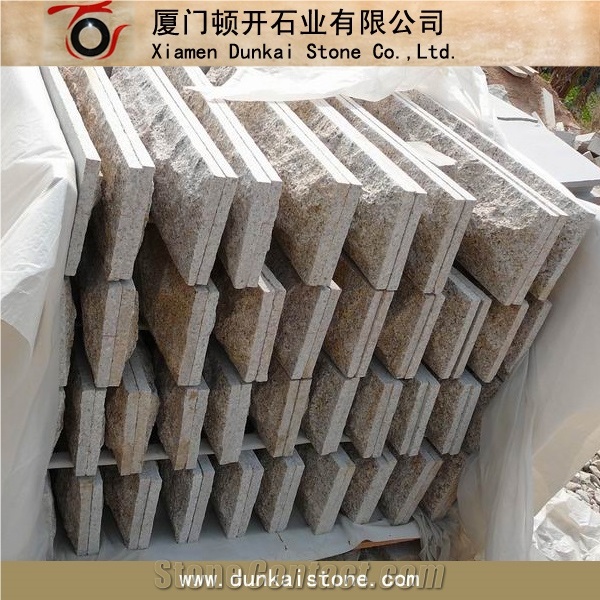 G682 Yellow Granite Splited Mushroom Stone for Walling