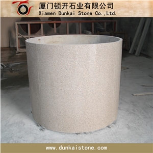 G682 Yellow Rusty Granite Round Column