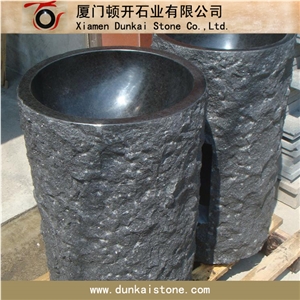 G684 Black Basalt Stone Basin