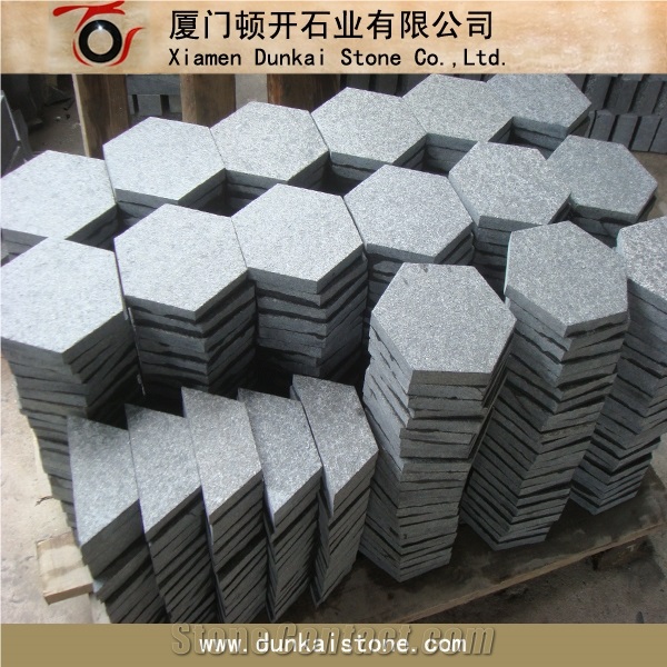 G684 Black Basalt Stones for Exterior Use