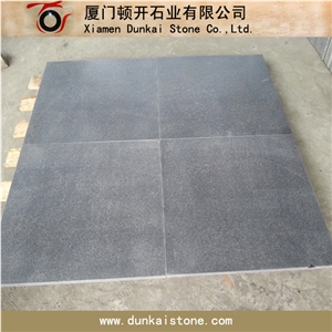G684 Black Basalt Tiles in Leather Finish