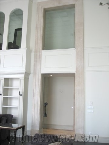 Cream Cloudy Marble Door Frame
