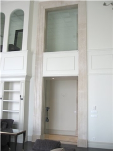 Cream Cloudy Marble Door Frame
