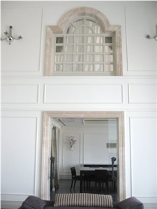 Cream Cloudy Marble Door Frame