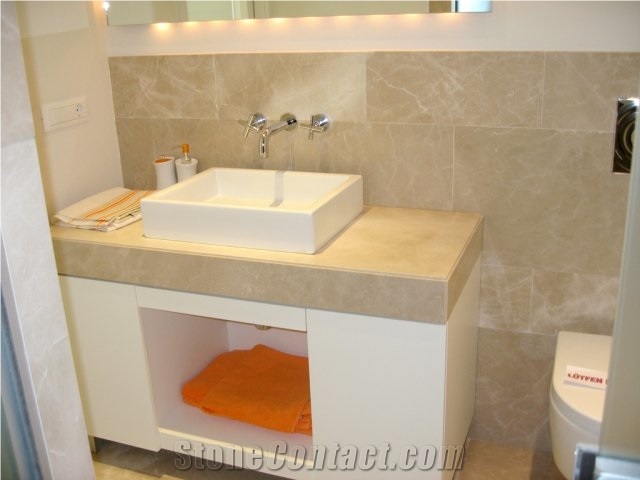Crema Latte Marble Bathroom Top