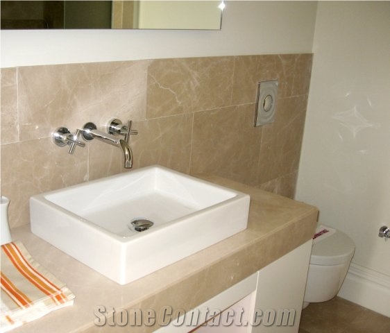 Crema Latte Marble Bathroom Top