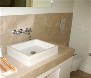 Crema Latte Marble Bathroom Top