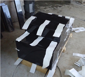 Kerbstone for Grave, Black Granite Graveyard Products