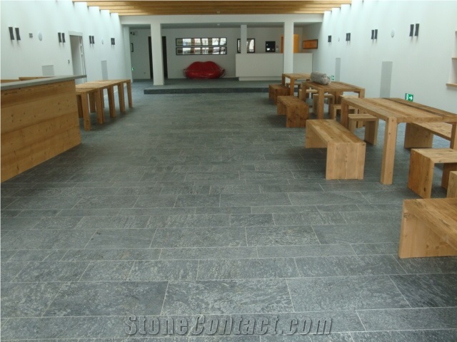Sondrio Soapstone Floor Tiles, Pietra Ollare Soapstone, Grey Sandstone Tiles & Slabs, Flooring Tiles