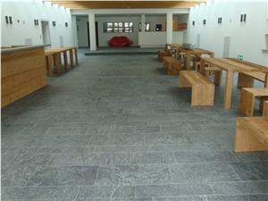 Sondrio Soapstone Floor Tiles, Pietra Ollare Soapstone, Grey Sandstone Tiles & Slabs, Flooring Tiles