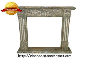 C1 Green Jadeite Granite Indoor Fireplace