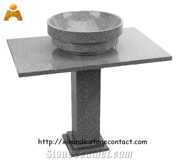 G614 Vanity Tops, Pedestal Basins