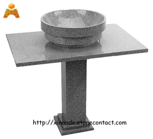 G614 Vanity Tops, Pedestal Basins