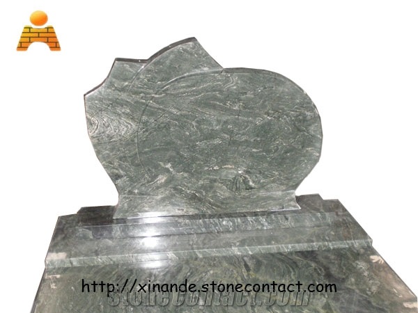 Green Jadeite Granite Headstone
