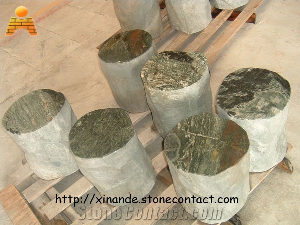 Green Jadeite Granite Stools, Chairs