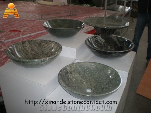 Stone Basins, Green Jadeite Granite