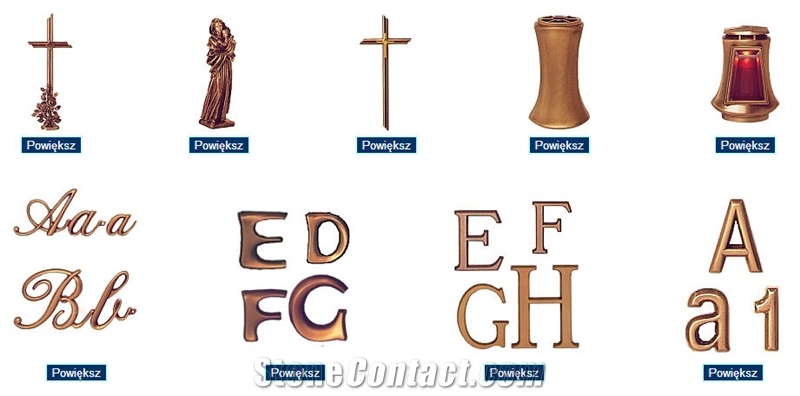 Bronze Letters and Ornaments