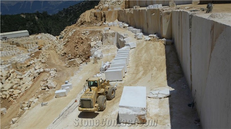 Perla Bianca Limestone Blocks, Turkey White Limestone