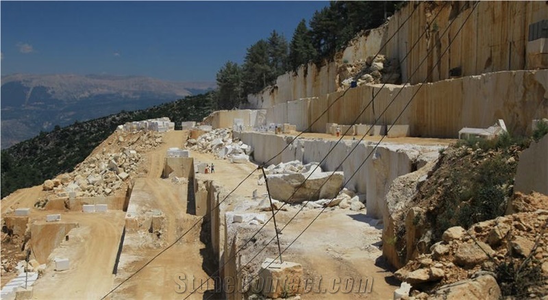 Perla Bianca Limestone Blocks, Turkey White Limestone
