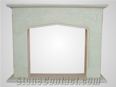 Yellow Marble Fireplace