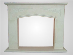 Yellow Marble Fireplace